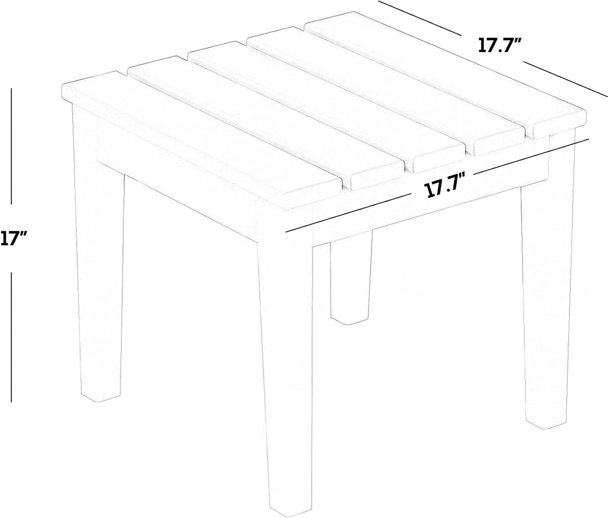 WestinTrends Ashore Outdoor Patio Modern Adirondack Side Table, Lime