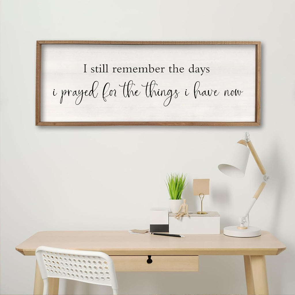 comurdyo I Still Remember the Days I Prayed Sign, 40" x 15", Wood