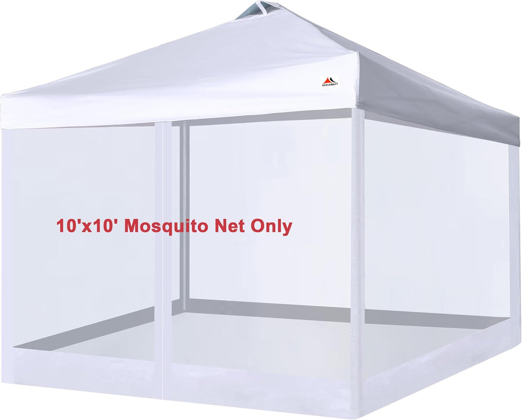 SCOCANOPY Replacement Mesh sidewall for Most 10x10 Canopy Or Gazebo,(White)