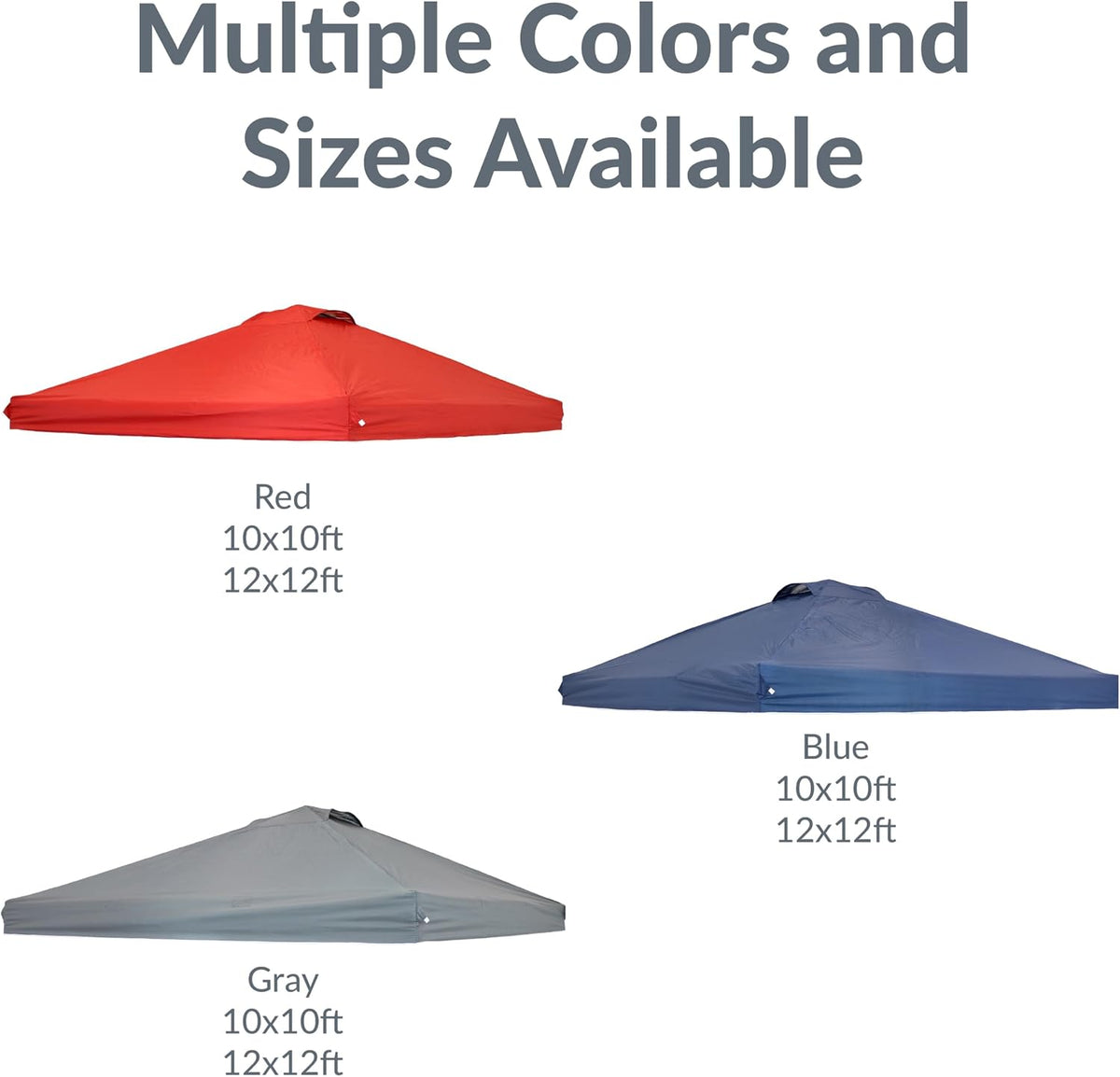 Sunnydaze 12 x 12 Foot Premium Pop-Up Canopy Shade with Vent - Gray