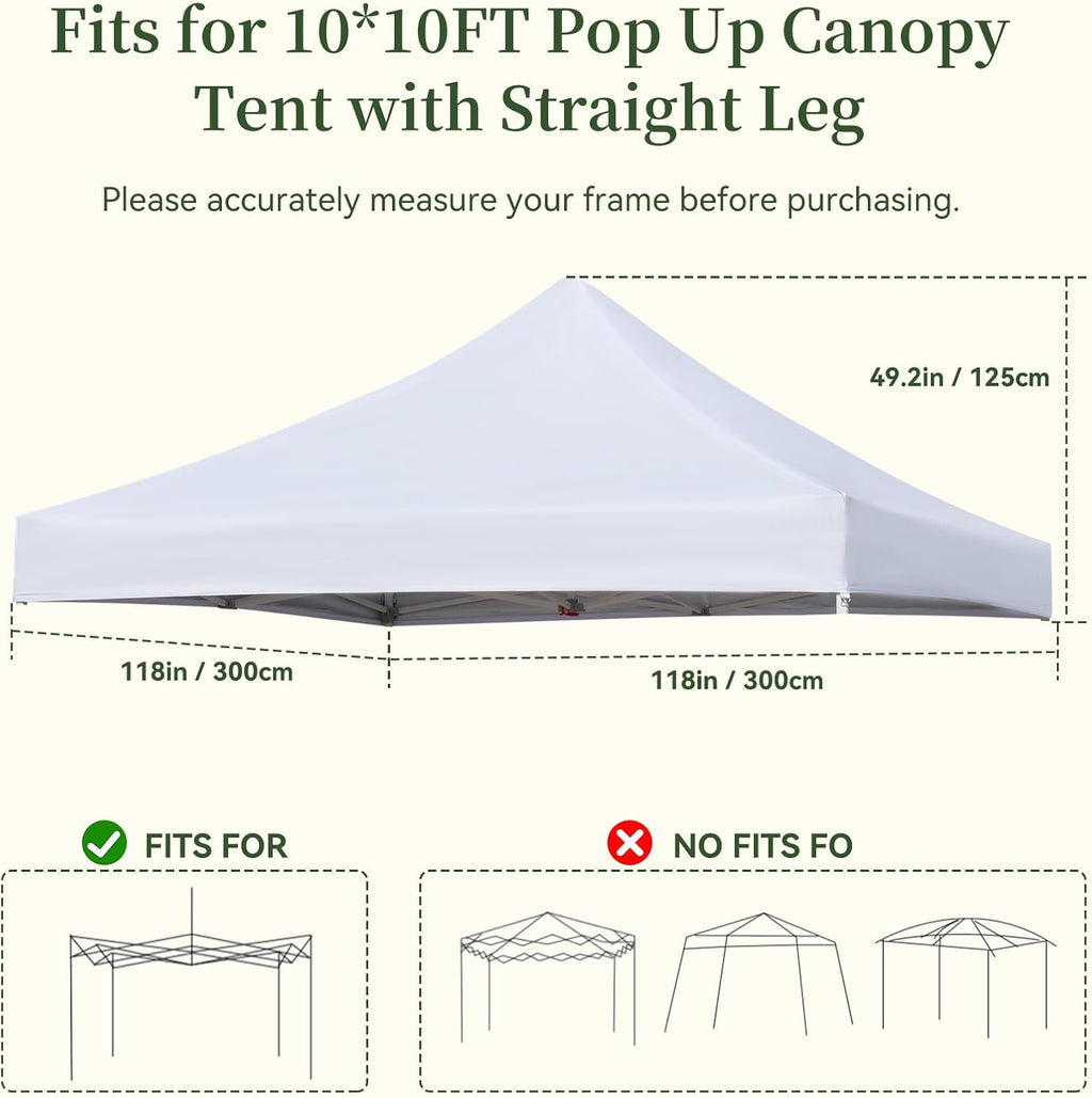 10x10 canopy replacement top cover for pop up shown in use