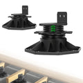 12Pack Adjustable Deck Support Pedestal Deck Foundation Base Support，Used for Floating Deck Platform Deck Floor Height Adjustment Raising, Adjustment Raising from 1-3/16" to 2-3/8",Black