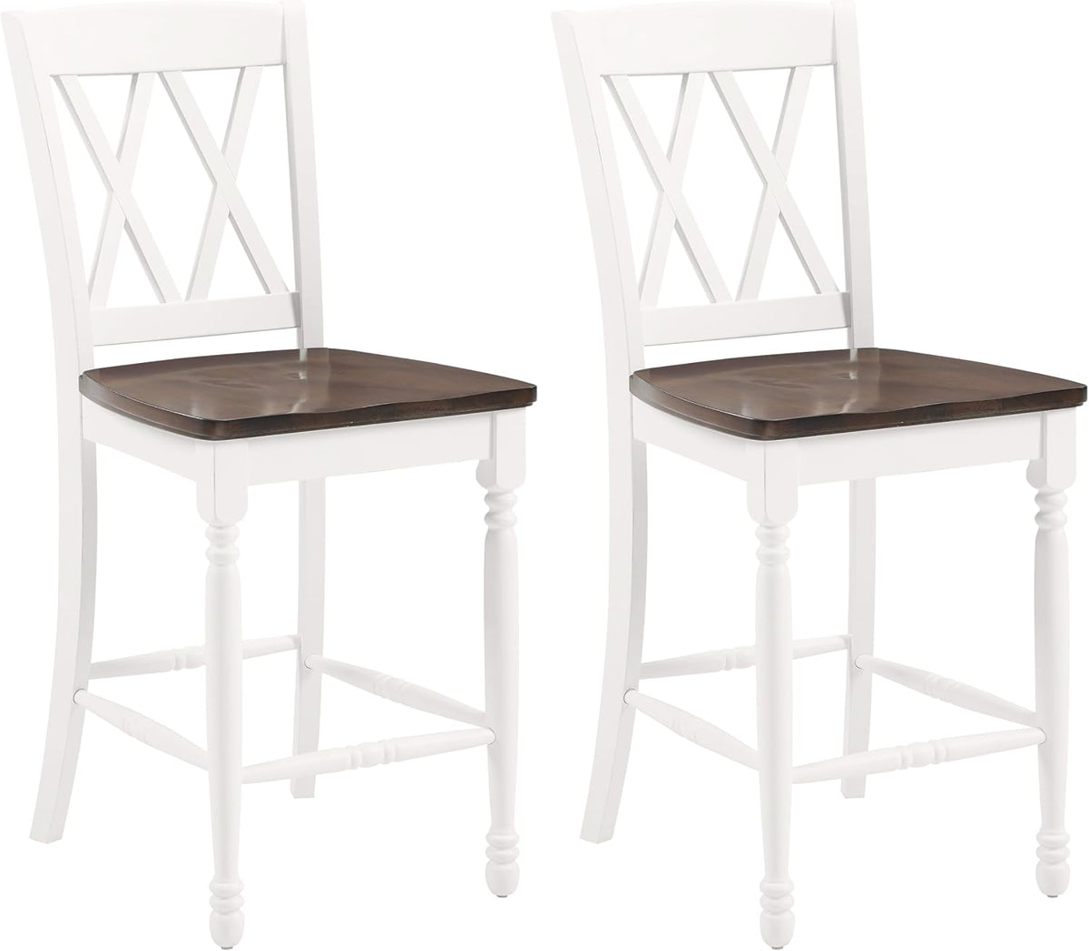 Crosley Furniture Shelby X-Back Counter Stools, Set of 2