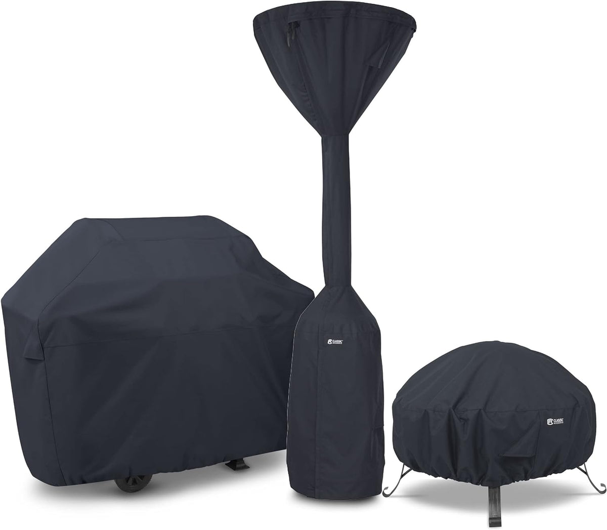 Classic Accessories Water-Resistant 42 Inch Square Fire Pit Table Cover, Outdoor Table Cover