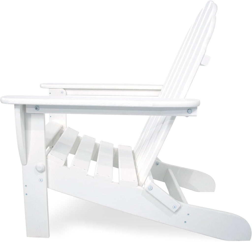POLYWOOD AD5030WH Classic Folding Adirondack Chair, White 35.7 x 29 x 35.7 inches
