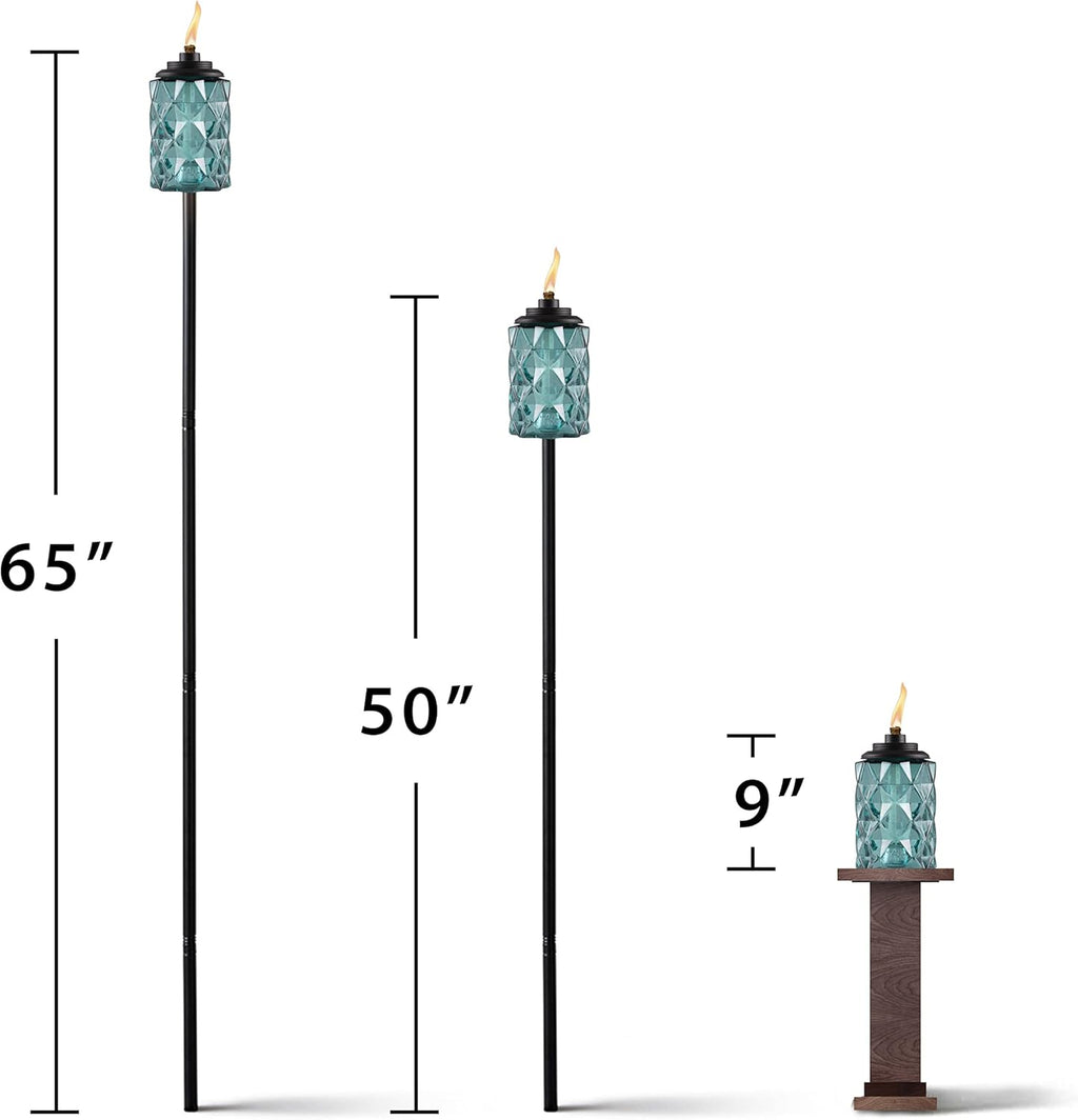 TIKI Topaz Outdoor Torches 2 Pack Weather-Resistant Backyard Patio Décor
