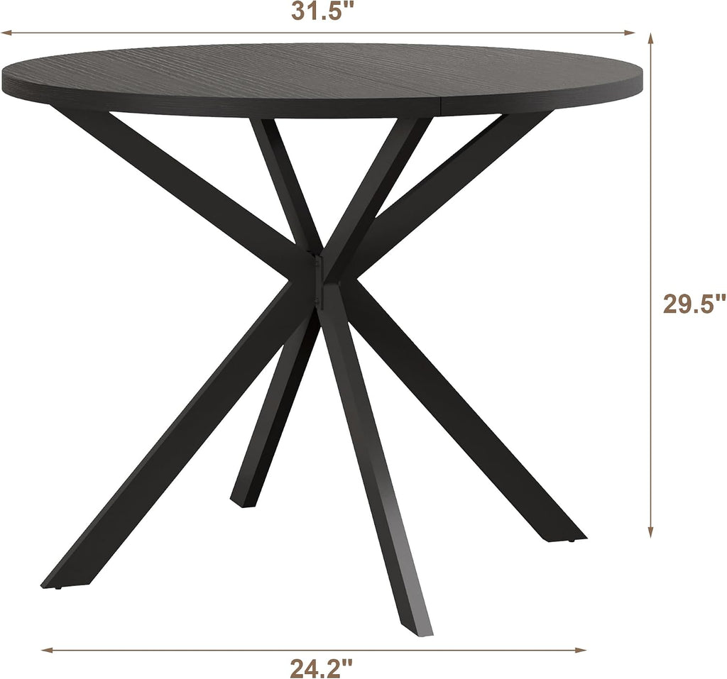 ChooChoo 31.5 Inch Round Dining Table for 2