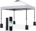 JEAREY 10x10 Pop Up Canopy Tent, Easy Up Outdoor Market Canopy, White