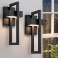 2-Pack Modern Outdoor Wall Lights, 15W LED Exterior Lighting