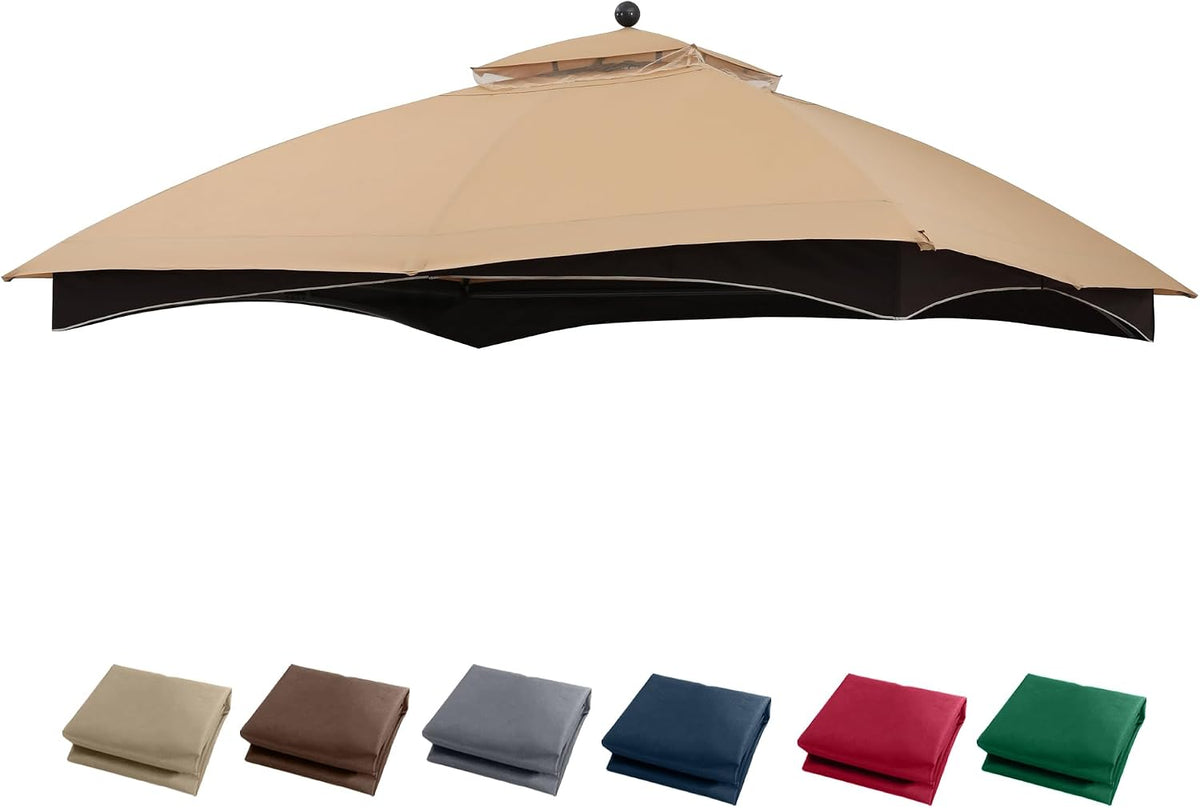 MASTERCANOPY 10x12 ft Replacement Canopy Top for #GF-12S004B-1, Beige