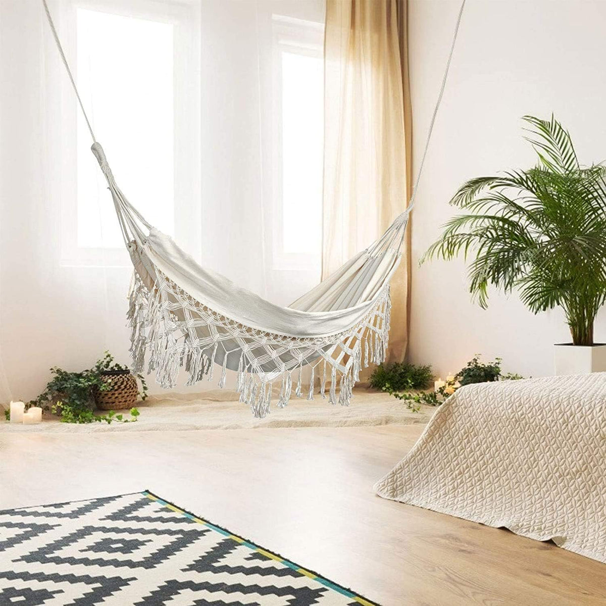 Hammock Brazilian Double Hammocks Soft Comfortable Fabric Cotton Canvas