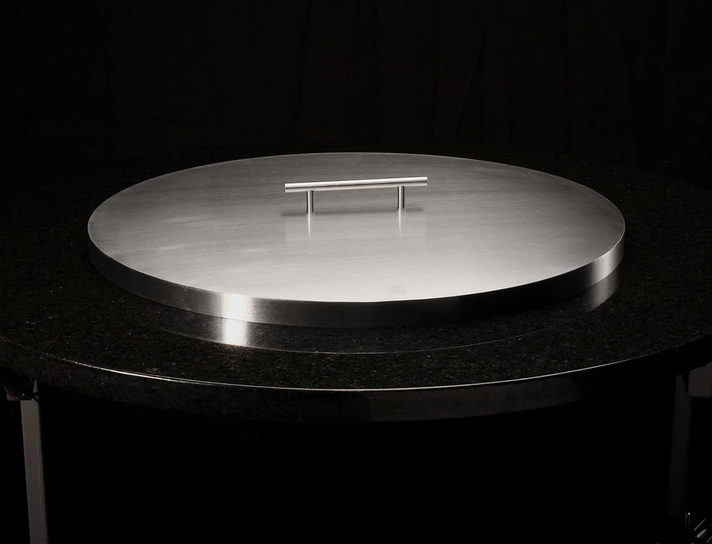Celestial Fire Pit Cover for 19” Round Burner Pan (22" Actual Size), Stainless Steel