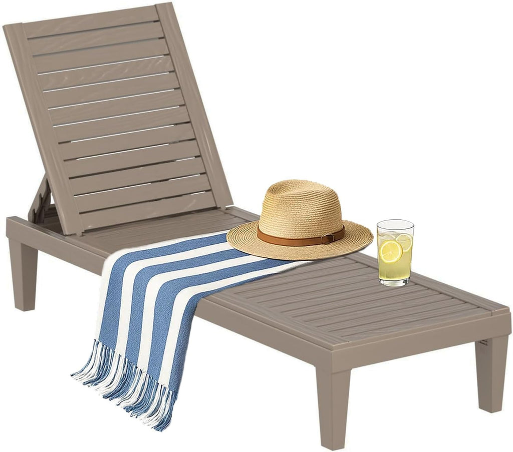 EasyUp Outdoor Chaise Lounge Chairs, 1, Grey