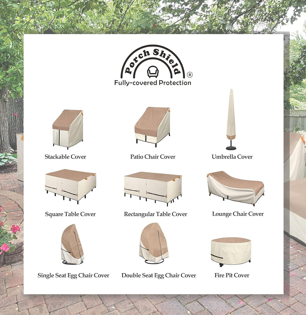 Porch Shield Waterproof Rectangular Patio Table Cover 75 x 43 inch