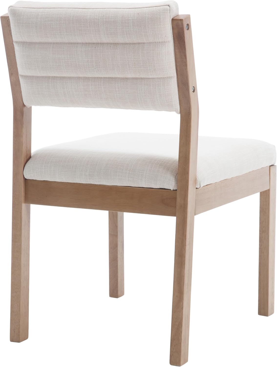 RIVOVA Linen Dining Chairs Set of 6, Comfortable Upholstered Kitchen Chairs with Wood Legs, Mid Century Modern Kitchen Chairs Accent Side Chair for Living, Bedroom, Restaurant, Beige