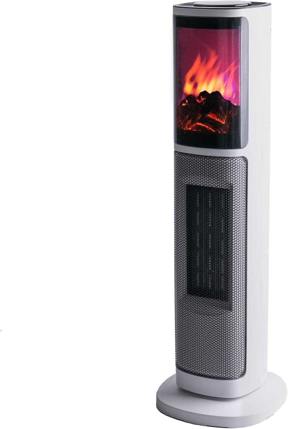 Comfort Zone 25" Oscillating Tower Heater with 3D Flame Effect