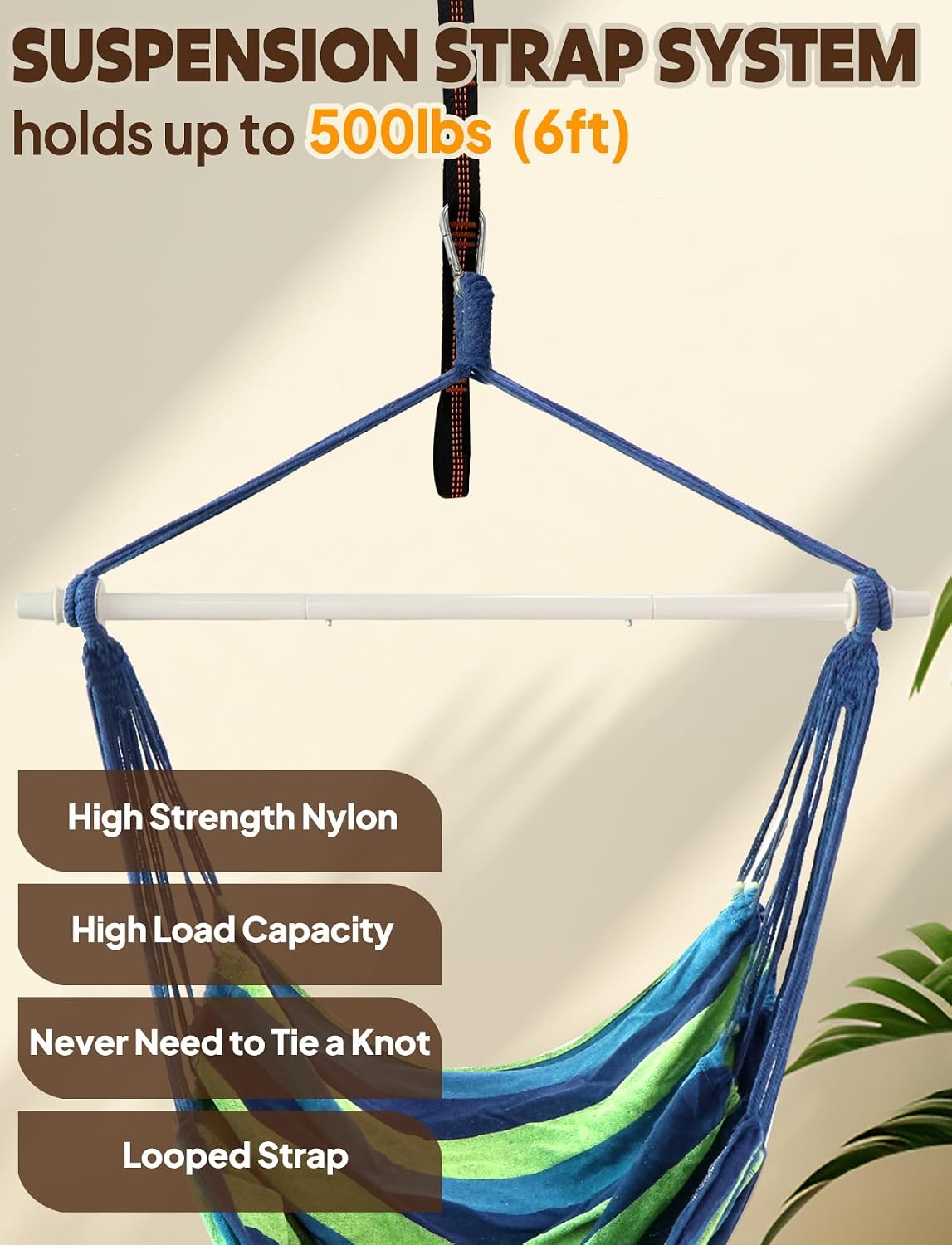 chihee hammock swing chair - strong metal, collapsible, package contents