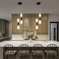 2-Light Pendant Lights Kitchen Island Dimmable LED Modern Mini Pendant Light, Bedroom Small Pendant Light Fixtures (Black Gold)