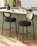 VASAGLE Counter Height Bar Stools Set of 2, PU Leather, 25.1-Inch