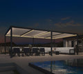 PURPLE LEAF 14' x 24' Louvered Pergola w/LED Lights & Independent Roof