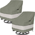 Patio Chair Covers Waterproof Patio Furniture Covers,30W x 34D x 38 H Inches Outdoor Swivel Chair Cover 2 Pack -Grayish Green
