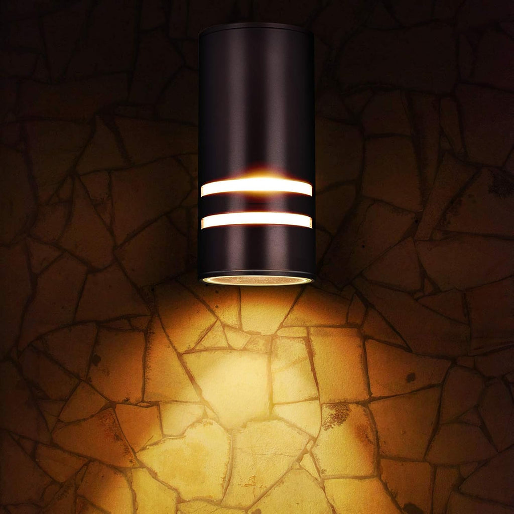 rosykite Brown Outdoor Wall Sconce, Modern Patio Exterior Light Fixture