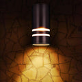 rosykite Brown Outdoor Wall Sconce, Modern Patio Exterior Light Fixture