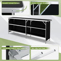COSTWAY 81" Folding Picnic Table, Portable Bar Table with Carry Bag