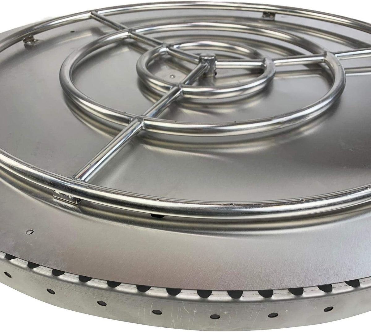 Heavy Duty Stainless Steel Flexible Fire Pit Support Flange Ledge Installation Collar for Gas Burners (4 Pack)