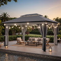 Devoko 10'x13' Outdoor Gazebo for Patio, Heavy Duty Steel Frame Canopy