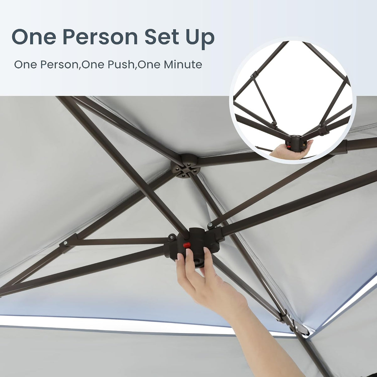 PHI VILLA 13x13 Pop up Canopy Tent, Instant Outdoor Easy One Push Tents