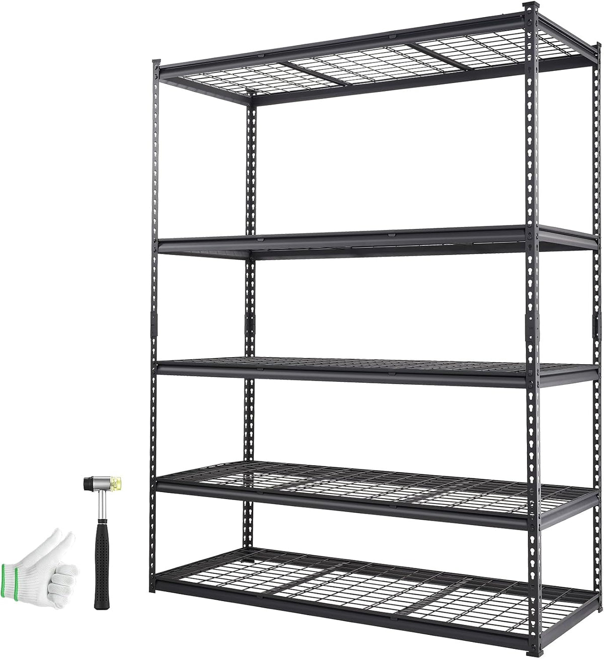 VEVOR Storage Shelving Unit 5-Tier Adjustable 2000 lbs Capacity 60"x24"x78"