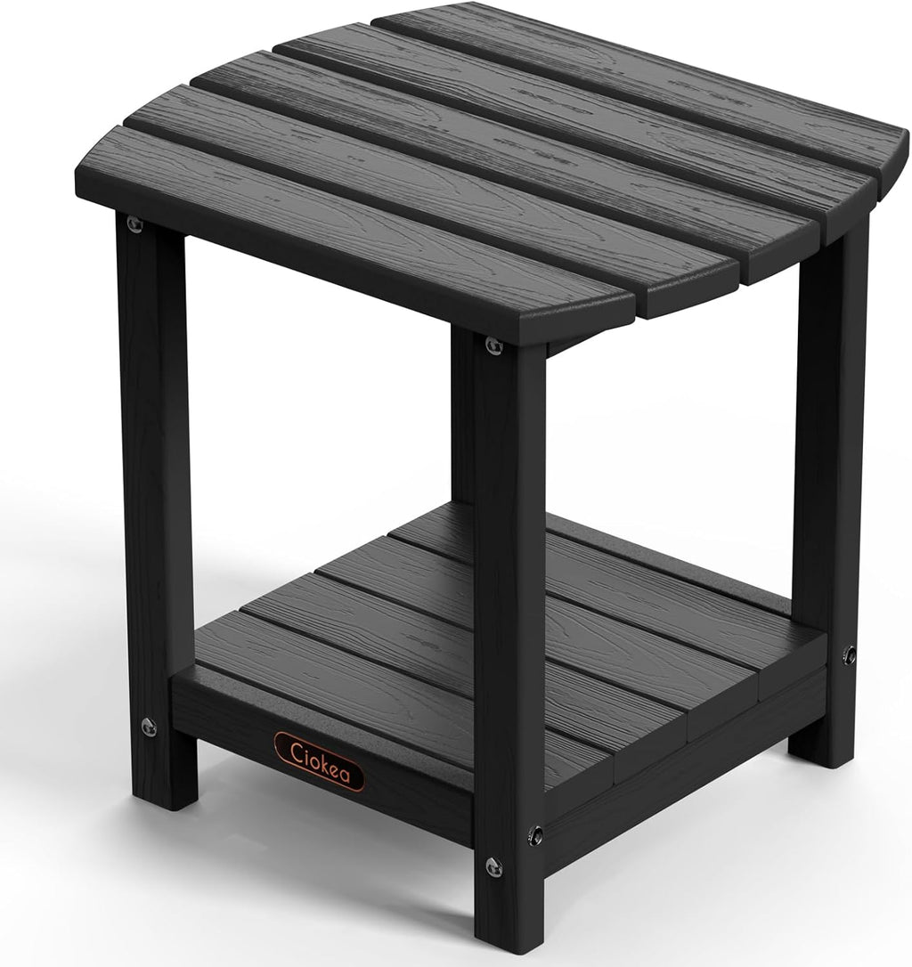 Ciokea Adirondack Outdoor Side Table，Black