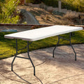 FDW | 6FT Folding Table | White | Portable Plastic Table