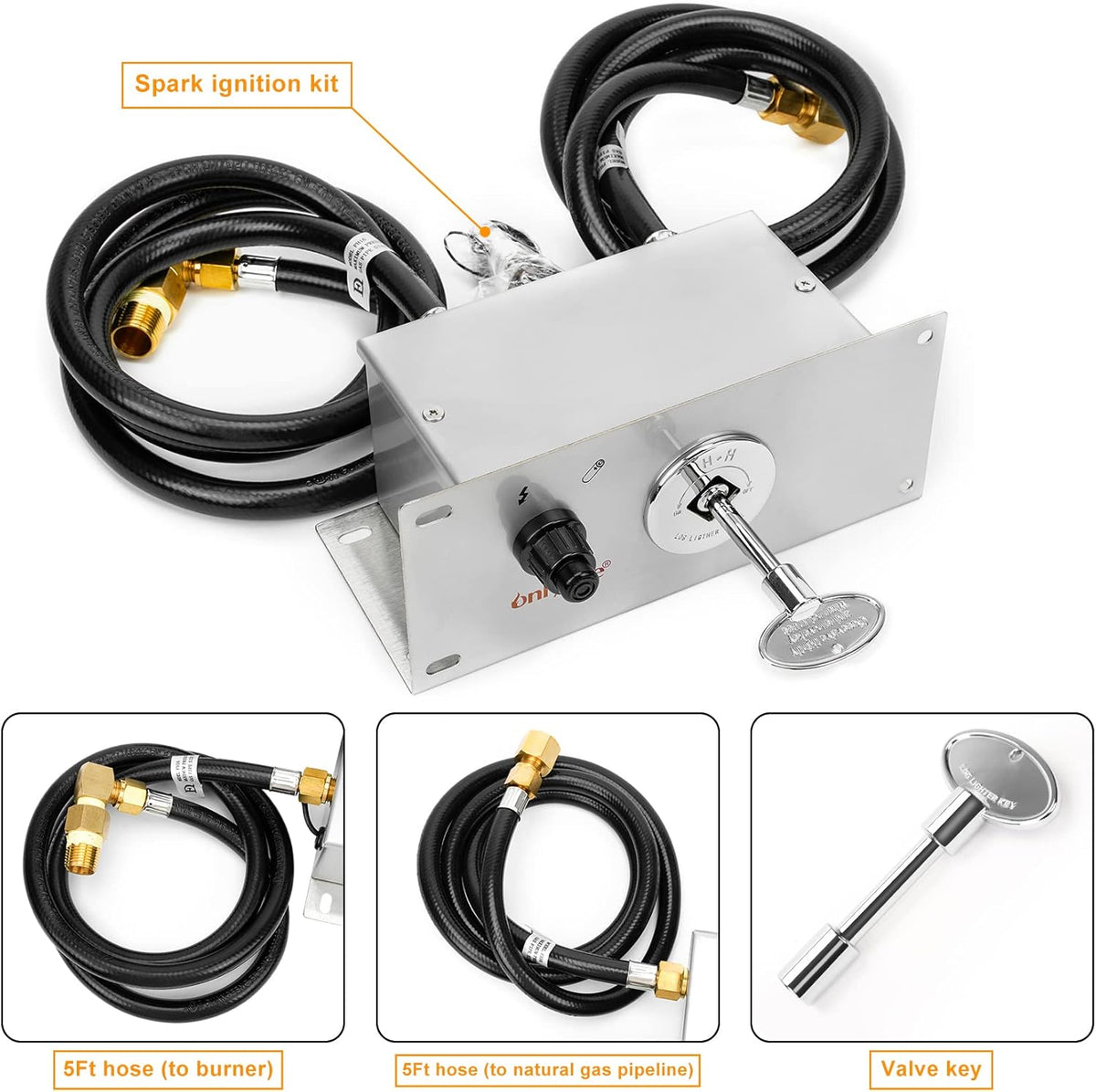 onlyfire All-in-One Natural Gas Fire Pit Ignition System Kit
