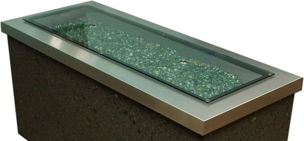 The Outdoor GreatRoom Company Fire Pit Glass Cover Color: Grey