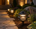 Generation Lighting Hardwired 120V Outdoor Pagoda Path Light, Black