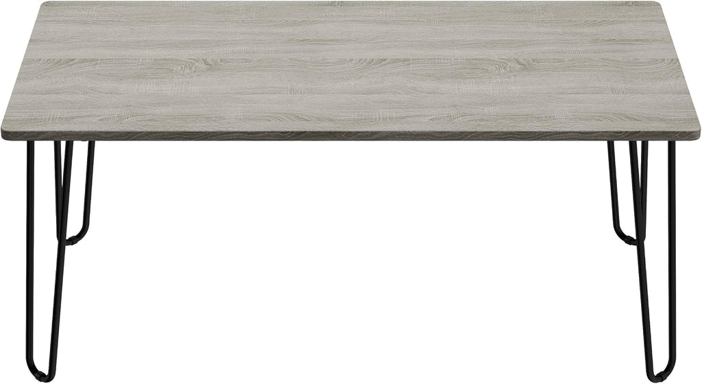 Lavish Home Coffee Table with Hairpin Legs, Gray, 41.25” x 19.5” x 17.75”