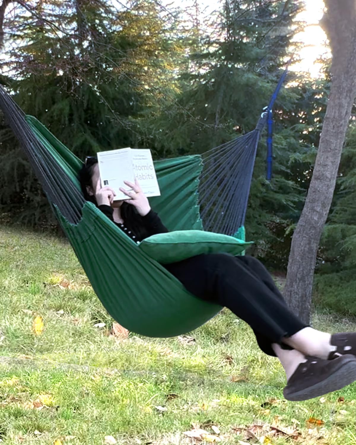 halalona hammock chair hanging hammock chair rope swing, side view