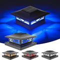 VOLISUN Solar Fence Post Cap Light RGB Color Changing, Flashing 4Pack,Black