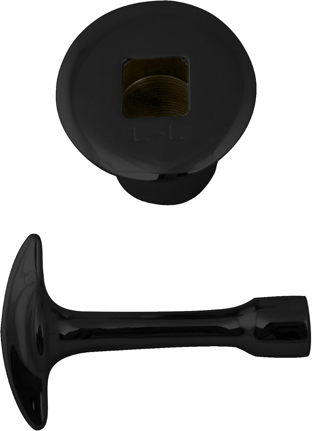 Westbrass R500-62 3/4" NPSM Gas Fire Pit and Fireplace Log Lighter Key Valve Trim Kit, Matte Black, 1-Pack