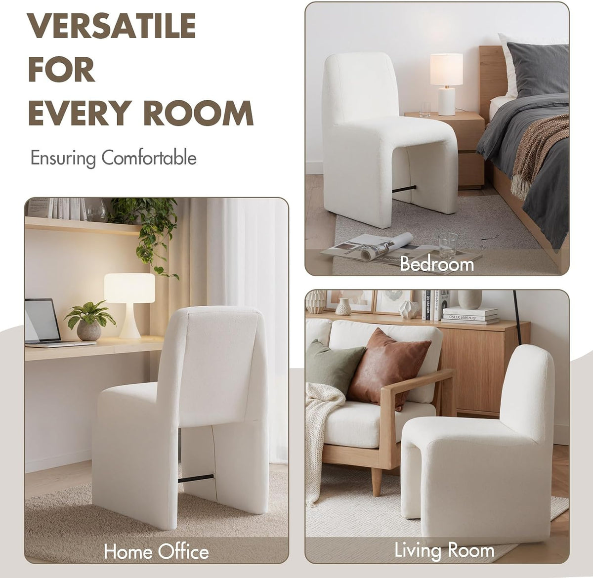 Hyfirm Upholstered Dining Chairs Set of 6, No Assembly Reception Chairs