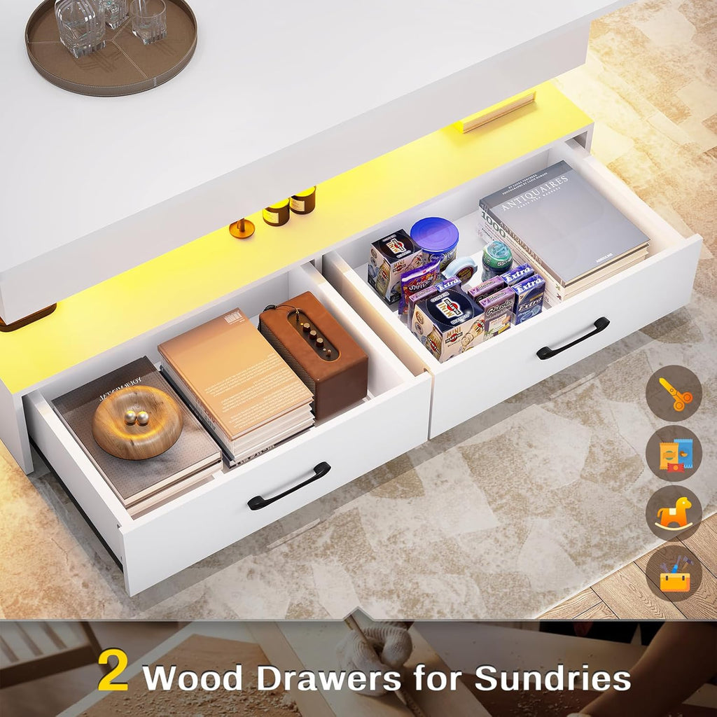 SEDETA 40" Lift Top Coffee Table with 2 Drawers Storage for Living Room