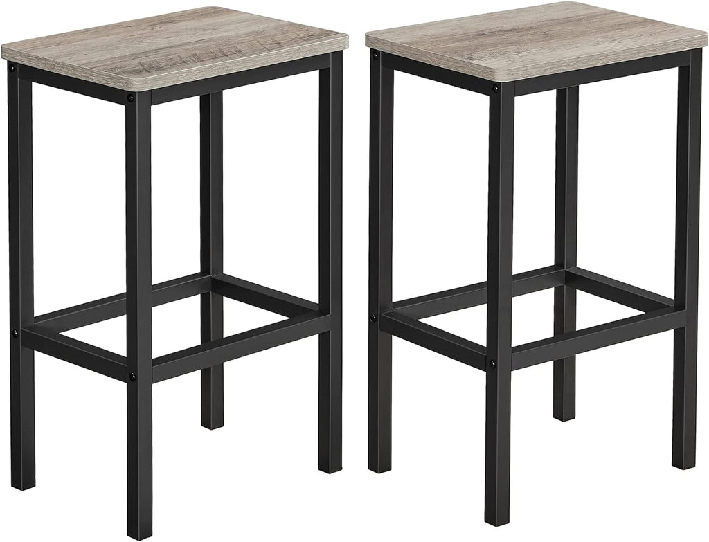 VASAGLE Bar Stools Set of 2, Backless, 25.6 Inches