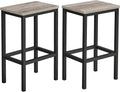 VASAGLE Bar Stools Set of 2, Backless, 25.6 Inches