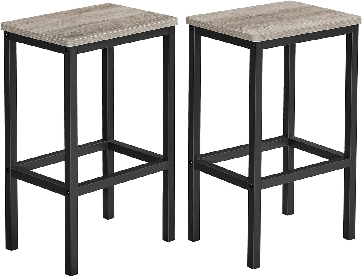VASAGLE Bar Stools Set of 2, Backless, 25.6 Inches