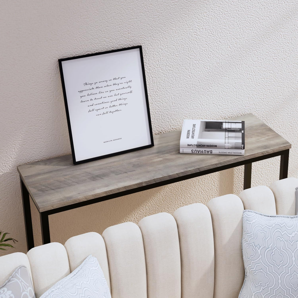 Timberer 39.4” Console Table Hallway Entrance Table Sofa Table Behind Couch
