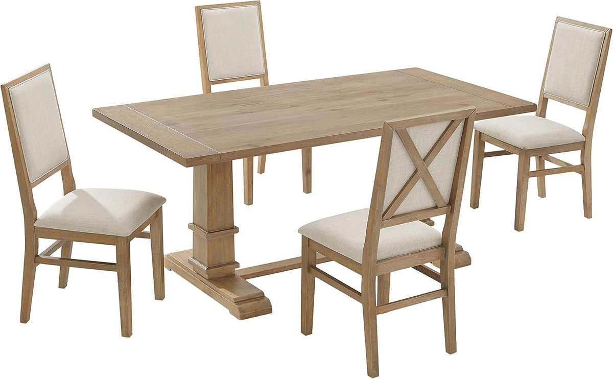Crosley Furniture Joanna 5-Piece Dining Set, Upholstered Chairs