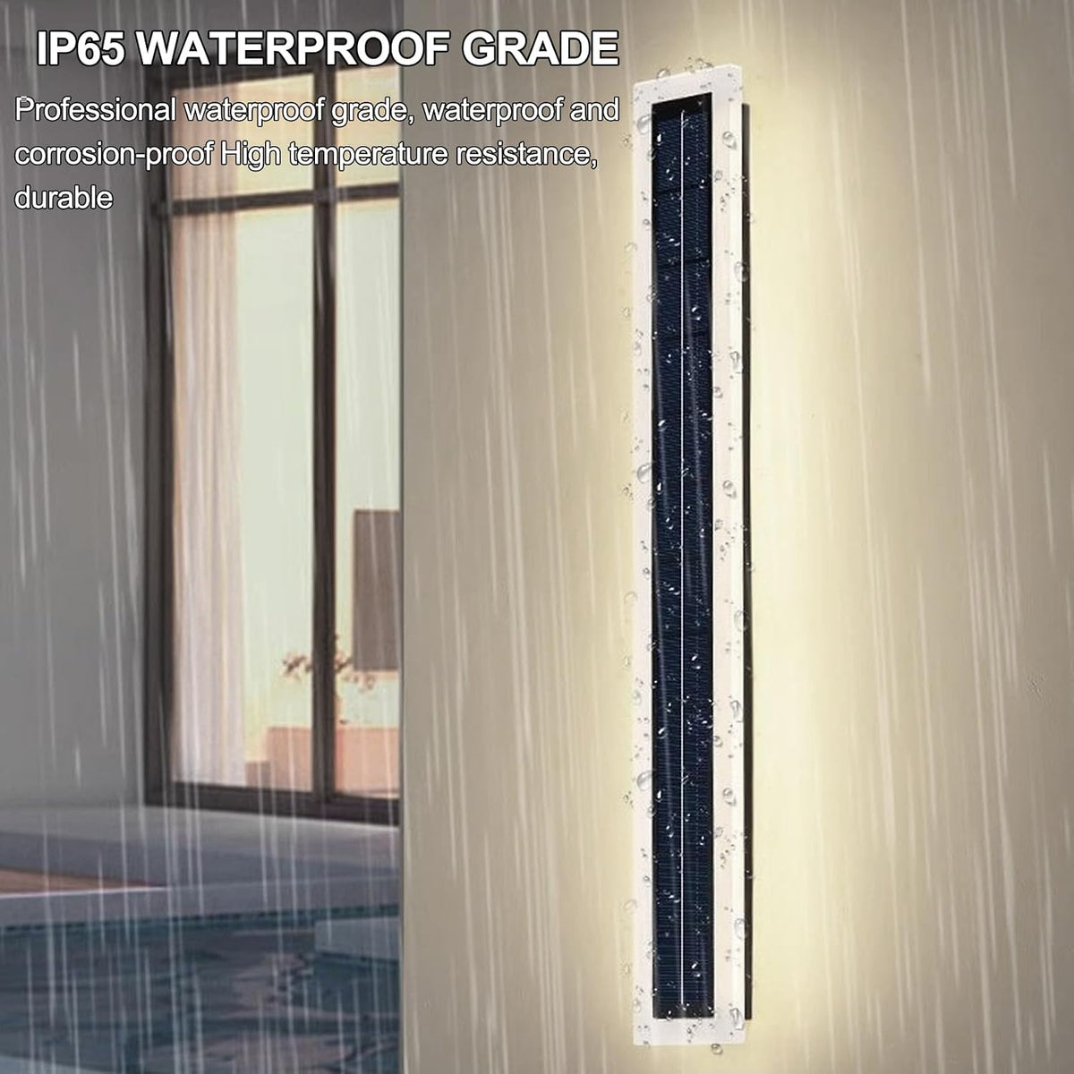 Solar Outdoor Wall Lights Waterproof LED 4500K Lighting for Porch