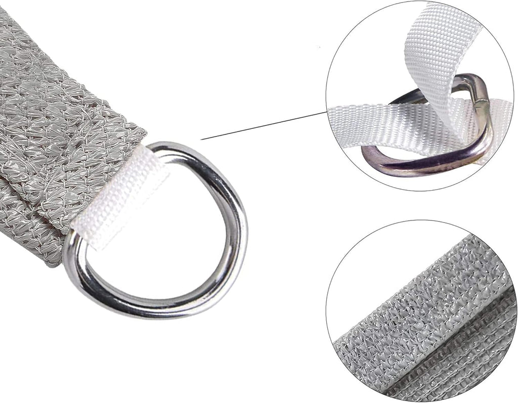 16' x 20' Gray Rectangle Sun Shade Sail Canopy Durable Fabric UV Block Awning, We Make Custom Sizes